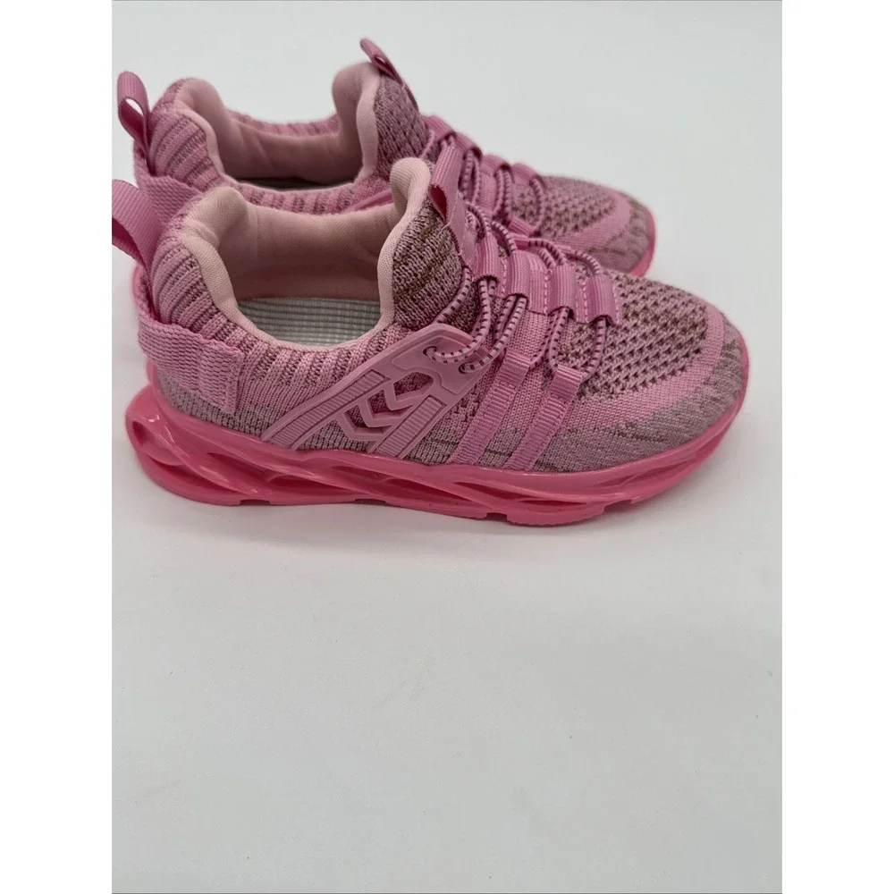 Kids Sneakers Girls Running Shoes Lightweight Outdoor Tennis Shoes 10 Pink New